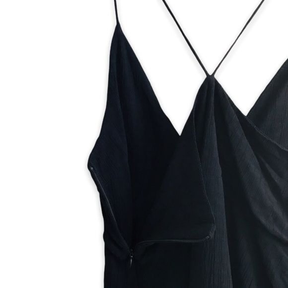 Zara Spaghetti Strap Fly Away Front Top In Black Size XS - Picture 3 of 6